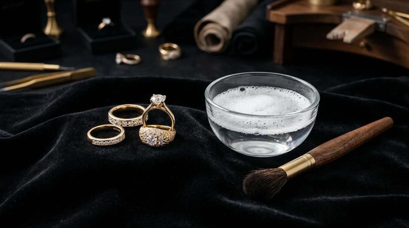 How to Clean Gold and Diamond Jewellery Safely at Home: An Atelier Guide